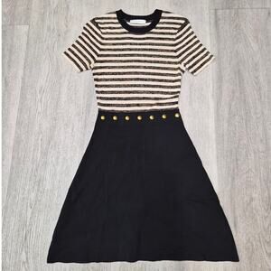 Sandro Redlake Striped Knit Mini Dress Size 1